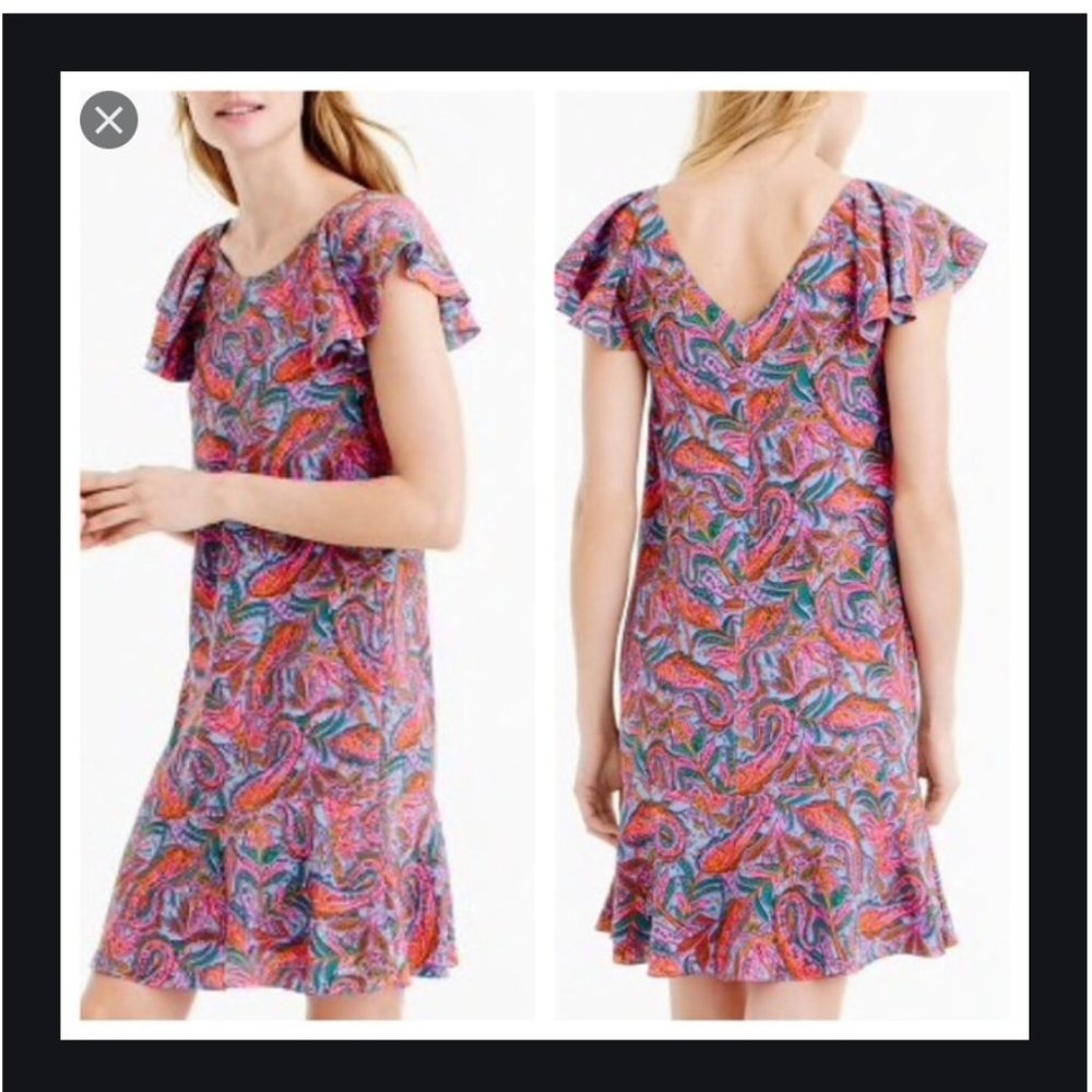 J Crew paisley silk dress